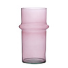 Glass vase W-538 H:20cm D:11cm Pink