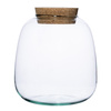 Glass vase W-557+cork H:20cm D:19cm