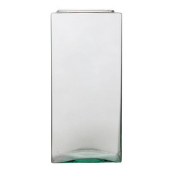 OUTLET Square glass vase  KW-3 H:25cm D:11,5 